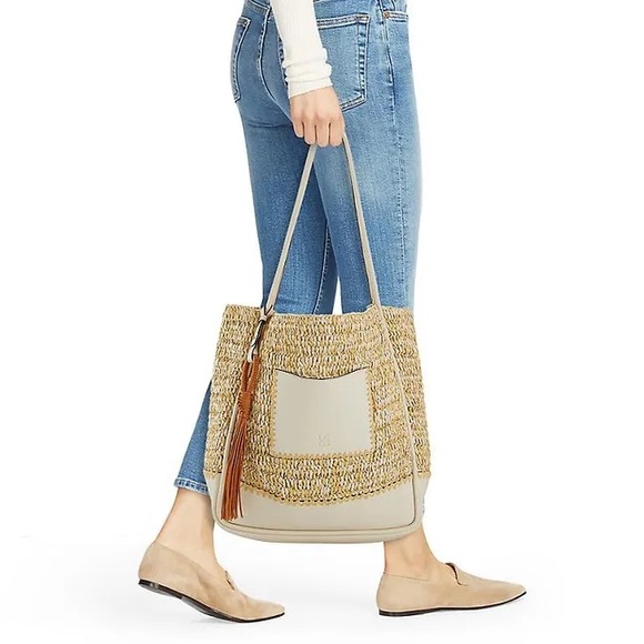 Ulla JohnsonMaya Raffia amp Leather Tote BagNatural